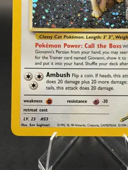 Giovanni's Persian 8/132 Gym Challenge Holo Pokemon TCG (LP) - Image 5
