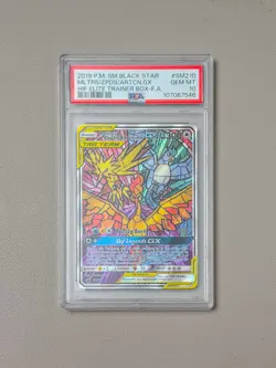 Pokemon Card - Moltres Zapdos Articuno GX Alt Art Promo SM210 - PSA 10 - Image 1