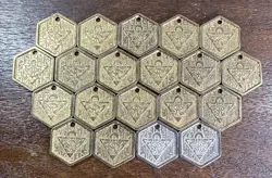 Yu-Gi-Oh! Vintage Takahashi Metal Medallions Hexors Coins Tags Lot of 20 Tokens - Image 5