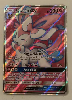 Pokemon TCG Sylveon GX Full Art Holo Rare Card 140/145 Guardians Rising - Image 2