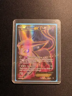 Pokemon Espeon EX 117/122 Breakpoint Ultra Rare Full Art Holo Psychic Card - Image 1