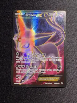 Pokemon Espeon EX 117/122 Breakpoint Ultra Rare Full Art Holo Psychic Card - Image 2