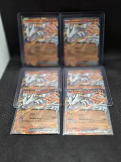 RESHIRAM EX 020/086 WHITE FLARE POKEMON ENGLISH (DOUBLE RARE, NM) 6 Card Lot - Image 2