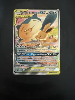 The Pokemon Company Eevee & Snorlax GX TAG TEAM Promo SM169 Holo 270 HP Card - Image 1