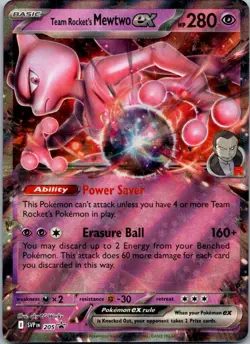 Team Rocket's Mewtwo ex Promo SV: Scarlet & Violet Promo Cards 205 NM - Image 1