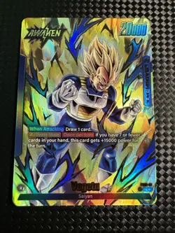 DBS Dragon Ball Fusion World FS02-01 Vegeta Leader ALT Trading Card - Image 2