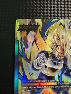 DBS Dragon Ball Fusion World FS02-01 Vegeta Leader ALT Trading Card - Image 3