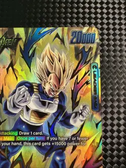 DBS Dragon Ball Fusion World FS02-01 Vegeta Leader ALT Trading Card - Image 4