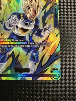DBS Dragon Ball Fusion World FS02-01 Vegeta Leader ALT Trading Card - Image 5