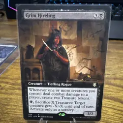 Grim Hireling (Extended Art) Commander: Adventures in the Forgotten Realms MTG - Image 1