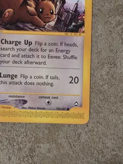 [ NM- ] Eevee 75/147 Aquapolis Pokemon Card 2002 - Image 5