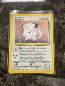 Pokemon TCG Clefairy Base Set 5/102 Holo Unlimited Holo Rare - Image 1