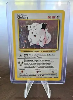 1999 BASE SET POKEMON HOLOFOIL CARD CLEFAIRY 5/102 - Image 1