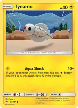 Tynamo Common SM - Burning Shadows 44/147 NM English Pokemon Card - Image 1