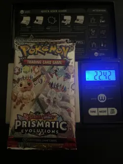 EXTREMELY HEAVY! 22.42G Prismatic Evolutions Pokemon Sealed Booster Pack New - Image 1