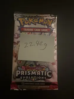 EXTREMELY HEAVY! 22.42G Prismatic Evolutions Pokemon Sealed Booster Pack New - Image 3