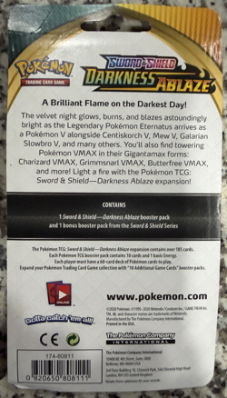 Pokemon Sword & Shield Darkness Ablaze Checklane Dual Pack Blister - Image 2
