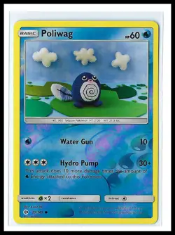 Pokemon TCG - Poliwag SM Base Set #30/149 - Revers Holo NM - Image 1