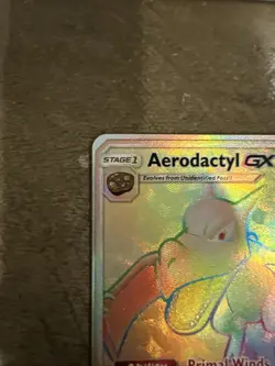 Pokemon TCG Aerodactyl GX 244/236 Unified Minds Rainbow Secret Rare - Image 2