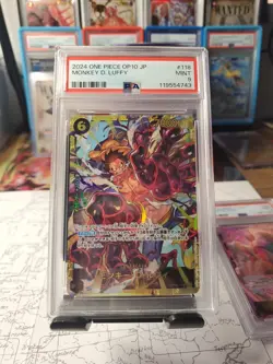 2024 One Piece JP Monkey D. Luffy #OP10-118 SEC Royal Blood PSA 10 - Image 2