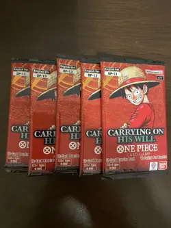 One Piece Carrying On His Will OP-13 Five 5 Booster Packs Lot English G - Image 1