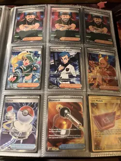Pokemon TCG shiny pokemon cards master balls and trainers lot 4 binder pages - Image 3