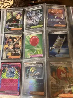 Pokemon TCG shiny pokemon cards master balls and trainers lot 4 binder pages - Image 4