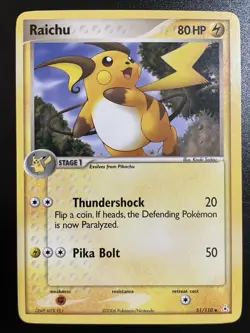 Pokemon TCG Raichu EX Holon Phantoms Uncommon Card 51/110 - Image 1