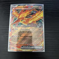 Team Rockets Moltres EX 031/182 Destined Rivals Stamped Promo Card - Image 1