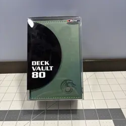 BCW Deck Vault 80 Card Collectors Protective Storage Box w Dice Tray Green NEW - Image 1