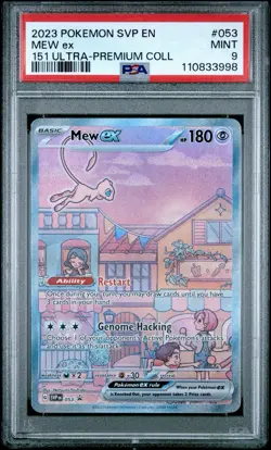 Mew EX 053 PSA 9 Mint Pokemon 151 Ultra Premium Collection SVP en Promo - Image 1