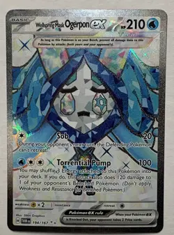 Pokemon Twilight Masquerade Wellspring Mask Ogerpon ex 194/167 Ultra Rare NM - Image 1
