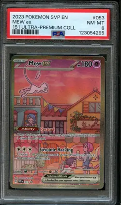 POKEMON | MEW EX #053 | PSA 8 NM | BLACK STAR PROMO 151 ULTRA PREMIUM COLL 2023 - Image 1