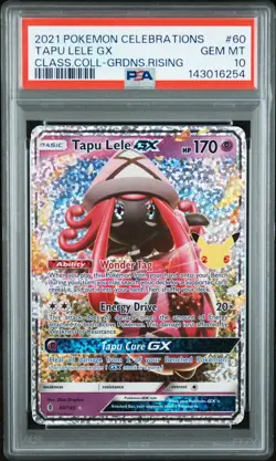 2021 POKEMON CELEBRATIONS CLASSIC COLLECTION #60 TAPU LELE GX PSA 10 - Image 1