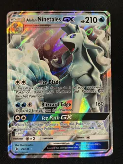Alolan Ninetales GX 22/145 Ultra Rare Holo SM - Guardians Rising Pokemon Card - Image 1