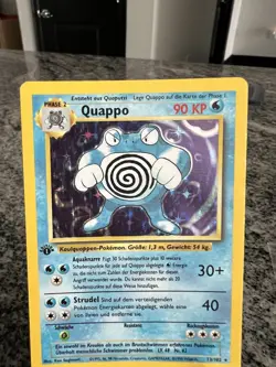 Quappo Poliwrath 1st Edition German Base Set Pokemon Card 13/102 Holo - Image 2