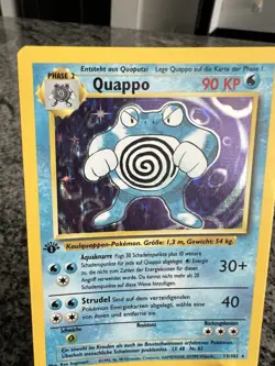 Quappo Poliwrath 1st Edition German Base Set Pokemon Card 13/102 Holo - Image 3