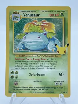 Venusaur 15/102 Celebrations Classic Collection 25th Holo Pokemon TCG Card - Image 1