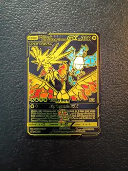 Pokemon Moltres GX - HP376 - Black Foil FAN ART Card - English - SM210 - Image 1
