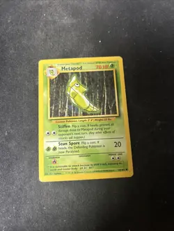 Metapod 54/102 Base Set Pokemon Card D13 - Image 1