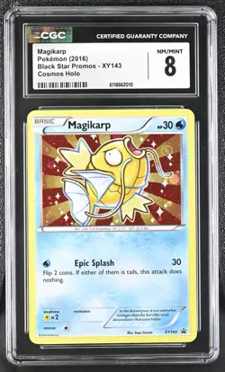 CGC 8 Magikarp 2016 Black Star Promos XY143 Graded Pokemon Card - Image 1