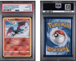 Pokemon TCG Radiant Charizard Crown Zenith Holo Ultra Rare Card 020/159 PSA 10 - Image 1