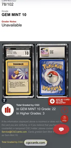 2x - 1999 POKEMON BASE SET CARDS LOT - Scoop Up 78 & Duduo 48 - CGC 10 & 9.5 PSA - Image 4