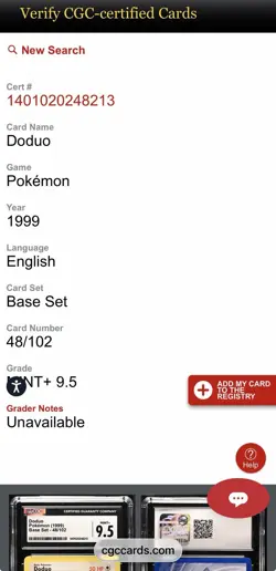 2x - 1999 POKEMON BASE SET CARDS LOT - Scoop Up 78 & Duduo 48 - CGC 10 & 9.5 PSA - Image 5