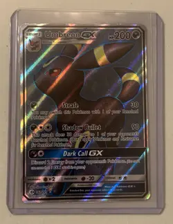 Pokemon Umbreon GX TCG Full Art Ultra Rare Holo Card 142/149 Sun & Moon Base Set - Image 1