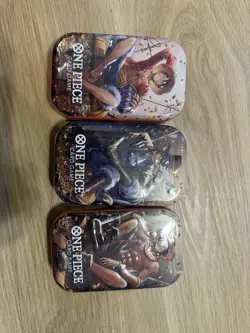 One Piece Card TCG Vol 2 Mini Tin - Set of 3 - (TS-O2, OP-13) Brand New / Sealed - Image 1