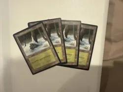 4x MTG Magic the Gathering Snow-Covered Forest Ice Age NM - Image 1