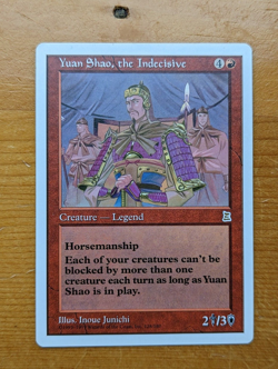 1999 MTG Portal Three Kingdoms English Yuan Shao the Indecisive, very rare, LP - Image 1