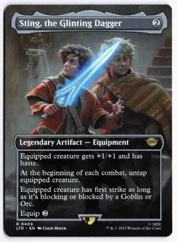 Sting, the Glinting Dagger (Borderless) #409 NM Lord of the Rings LTR Magic MTG - Image 1