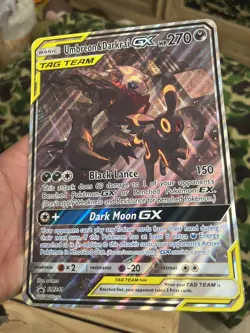 Pokemon Jumbo Oversized Umbreon & Darkrai GX Tag Team Promo Card SM241 - Image 3